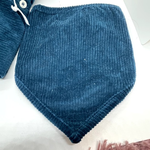 Kate Quinn Teal Corduroy Jumpsuit with Matching Bandana 3-6 Months NWT - Picture 7 of 8